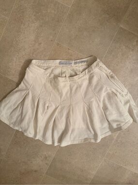 Urban Outfitters Ivory Pleated Tennis Skirt